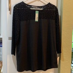 Love appella long sleeve black blouse never worn